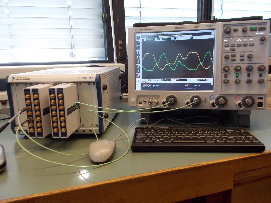 Figure 1: Arbitrary waveform 
generator and digital sampling oscilloscope